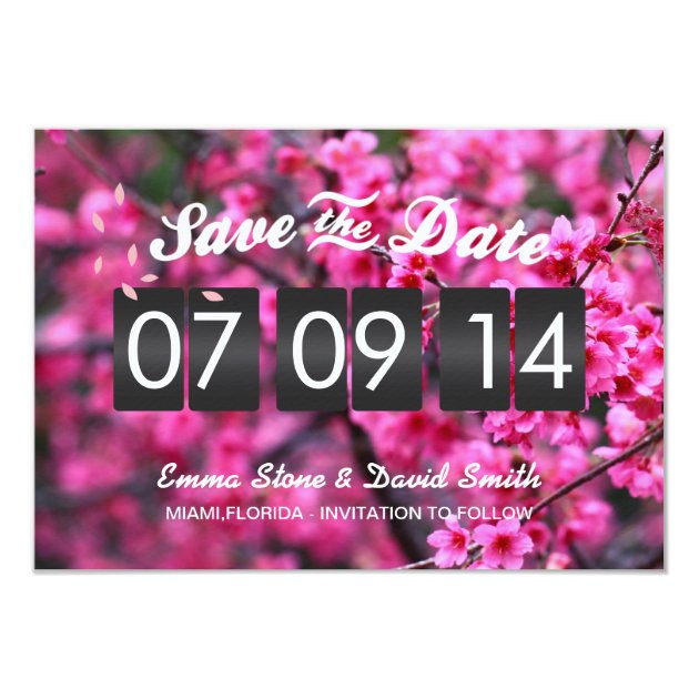 Cherry Blossom Save the Date Announcements