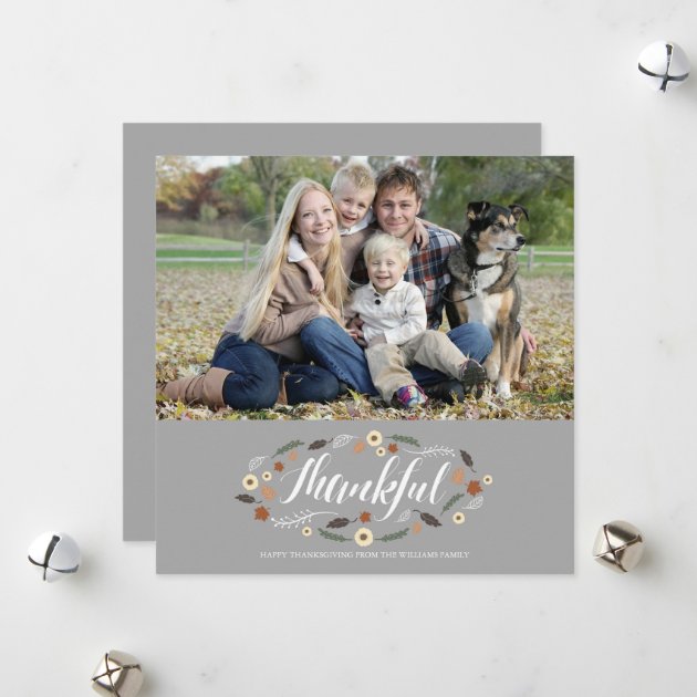 Thankful Thanksgiving Photo Card