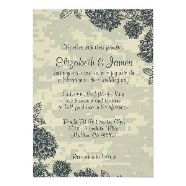 Elegant Military Wedding Invitations