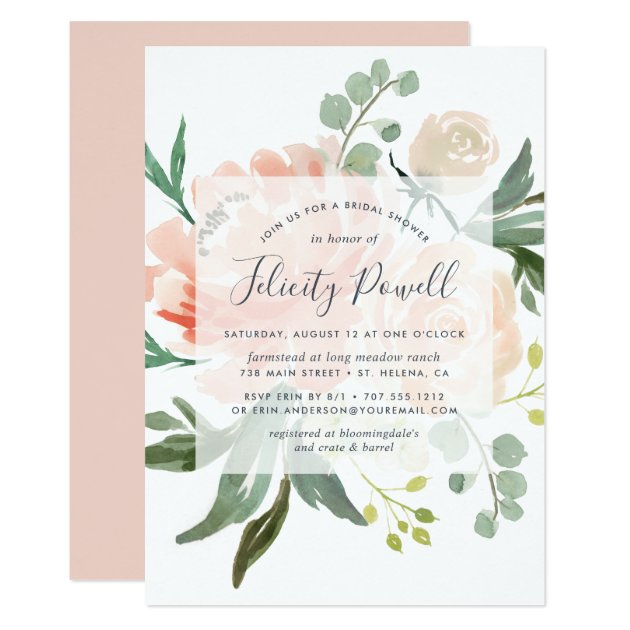 Midsummer Floral Bridal Shower Invitation