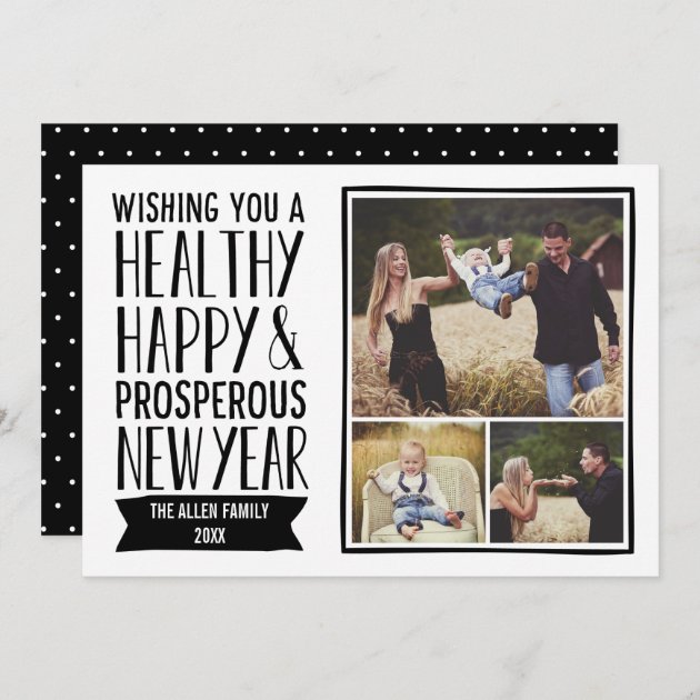 New Year Wishes Holiday Photo Cards