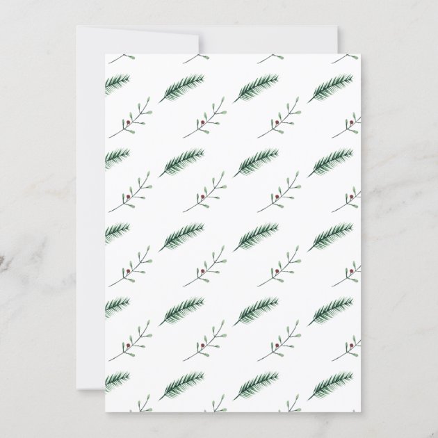 Holly Branches Photo Christmas Card