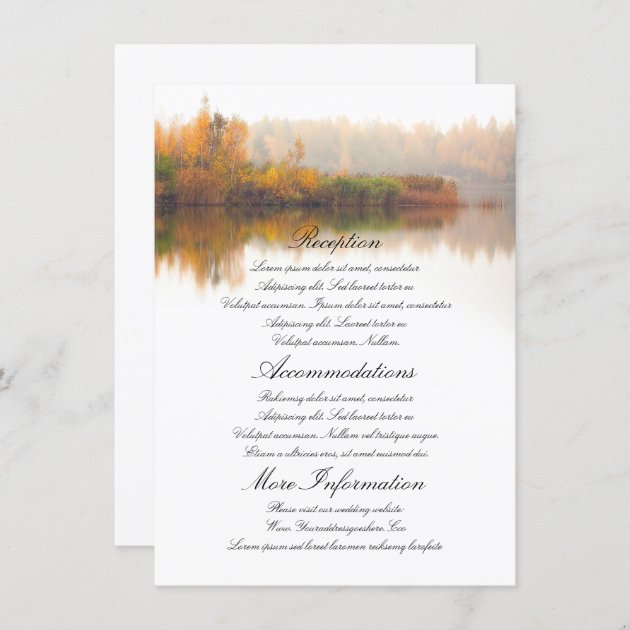 Fall Wedding Details Enclosure Card