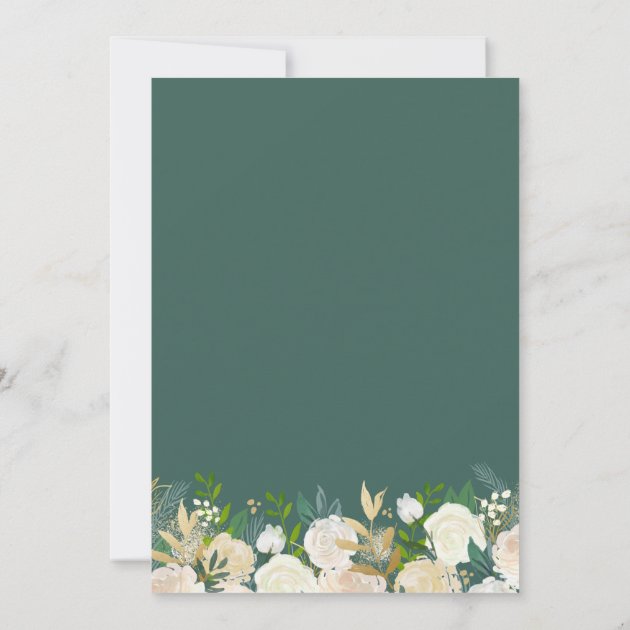 Nature Greenery Floral Wedding Photo Thank You