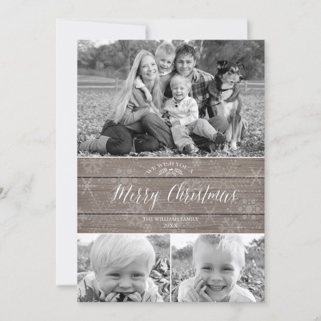 Rustic Christmas Photo Card