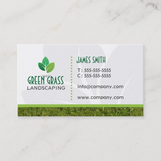 Landscaping Professional Business Card (front side)