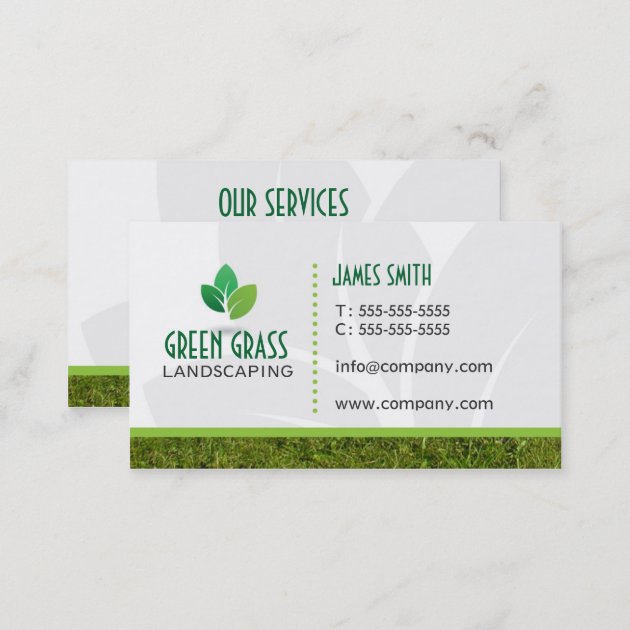 Landscaping Professional Business Card (back side)