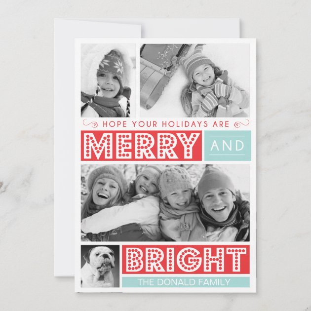 Bold Merry and Bright by Origami Prints Photo Card