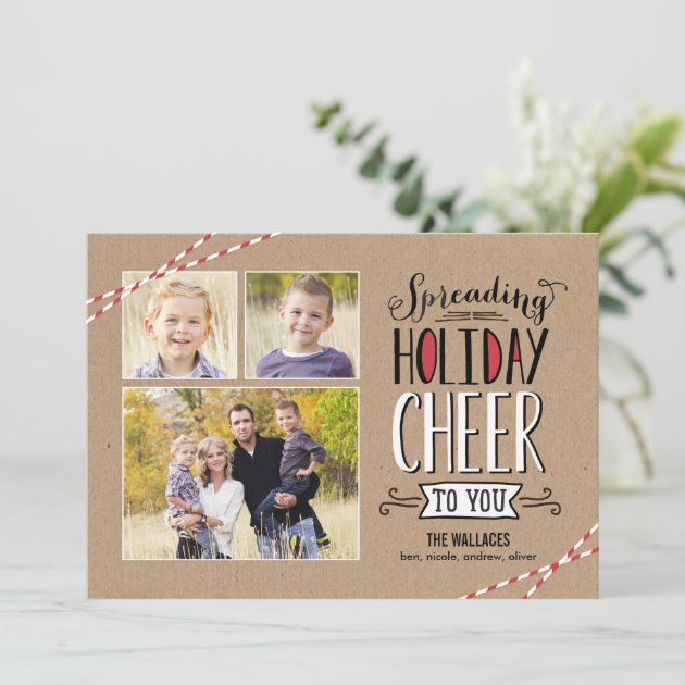 Spreading Cheer Holiday Photo Card