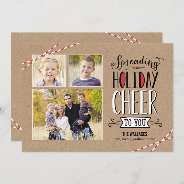 Spreading Cheer Holiday Photo Card