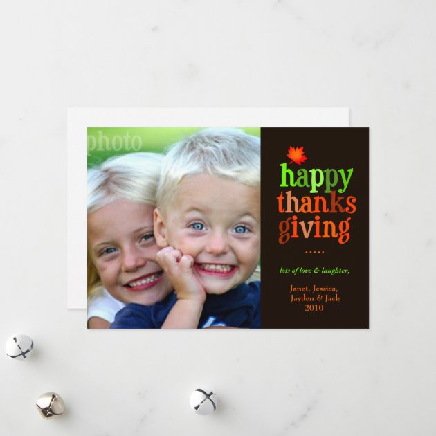 311-Happy Thanksgiving Photo Holiday Card