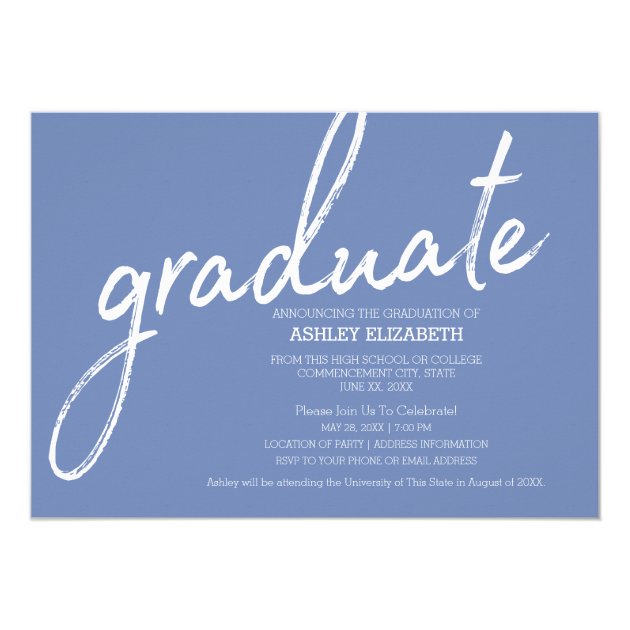Ikat Modern Graduation Announcement Invite