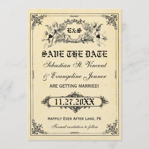 Fairy Tale Storybook Wedding Save the Date Cards
