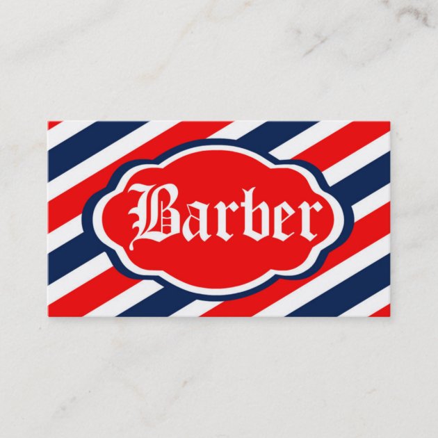 Barber Shop Sign Retro Vintage Business Card (front side)