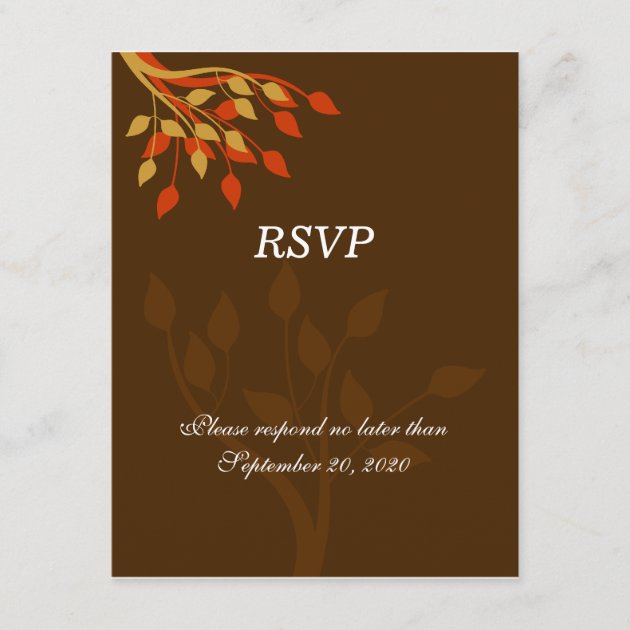 Autumn Leaves RSVP / Reply Cards
