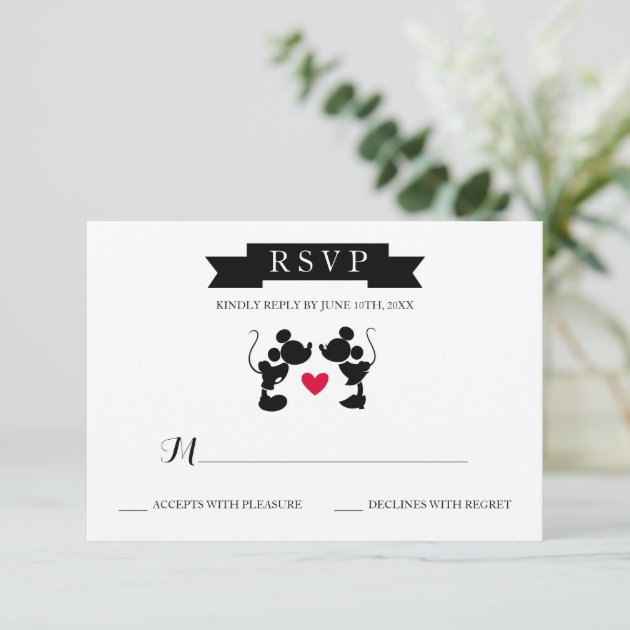 Mickey & Minnie Wedding | Silhouette RSVP