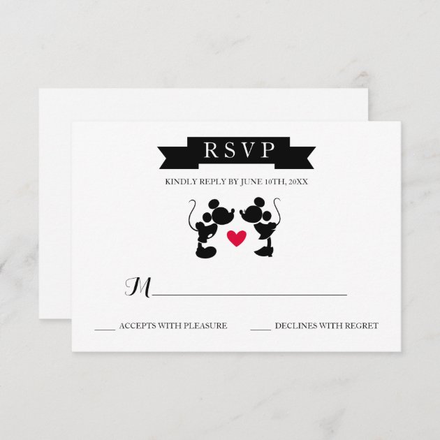 Mickey & Minnie Wedding | Silhouette RSVP