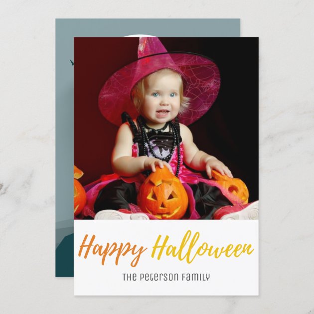 Halloween Spooky Haunted House Family Photo Card