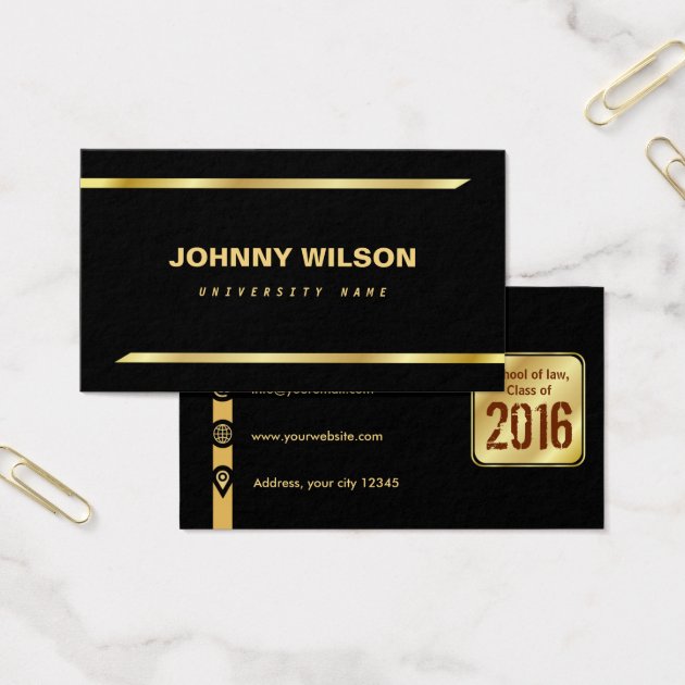 Modern Simple Graduate Student Business Card