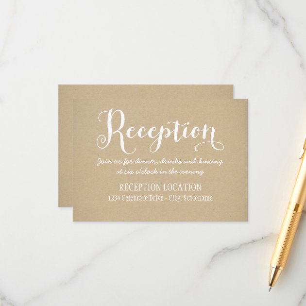 Reception Card | Kraft Brown