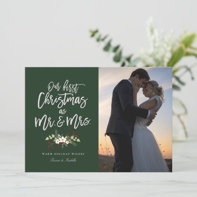 Our First Christmas In Green Holiday Photo Card
