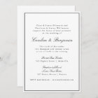 Formal Classic Border Script Elegant Wedding RSVP Invitation | Zazzle