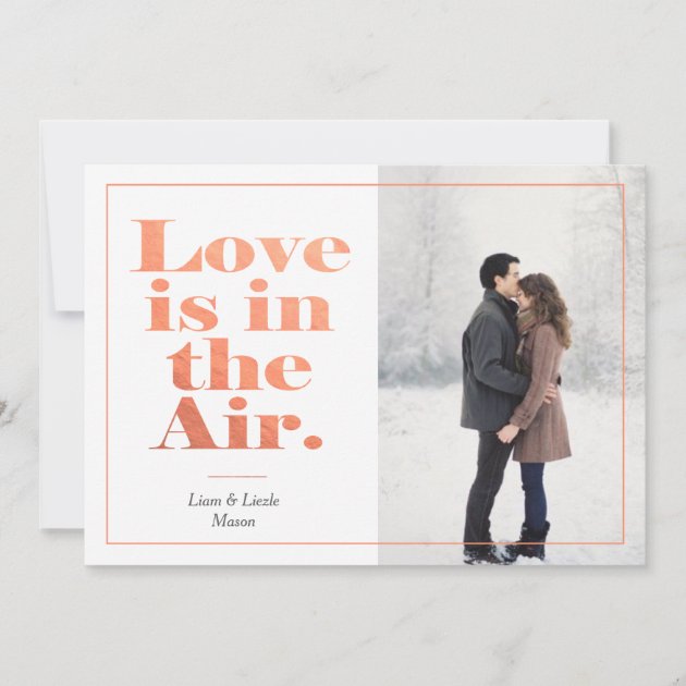 Love is in the Air Valentine's Day Photo Card
