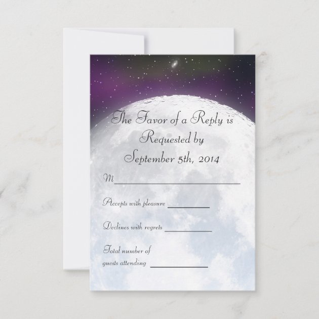 RSVP for Space Themed Wedding
