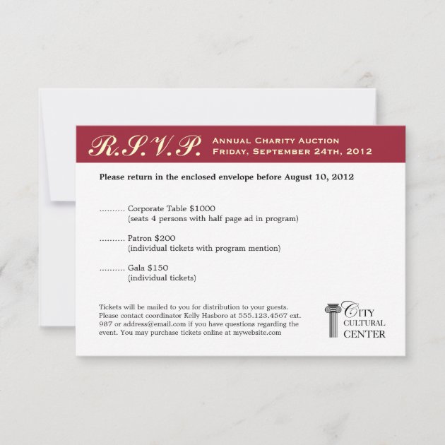 Merlot red business gala event corporate RSVP