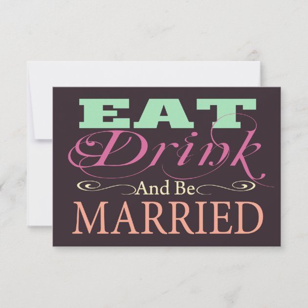 Eat Drink And Be Married Wedding RSVP