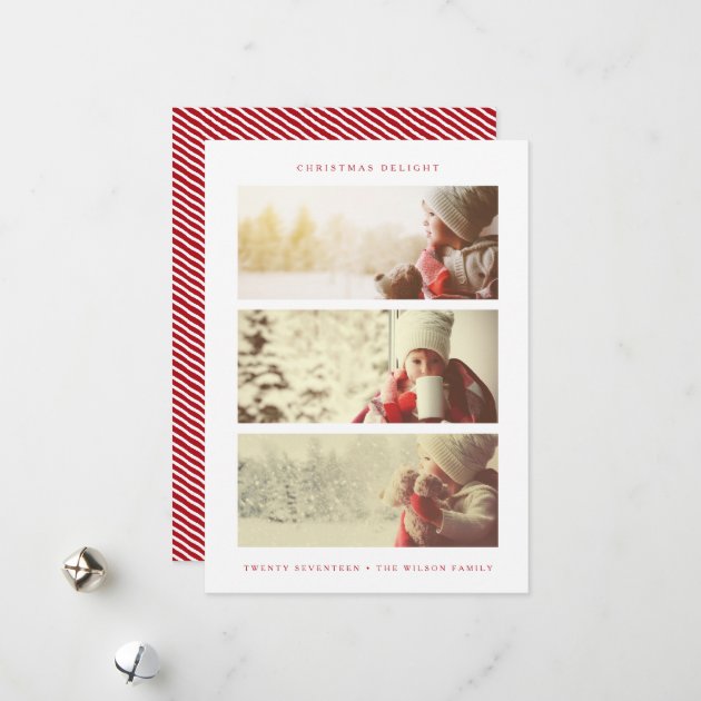 HOLIDAY PHOTO CARD | Modern Minimal Red Christmas