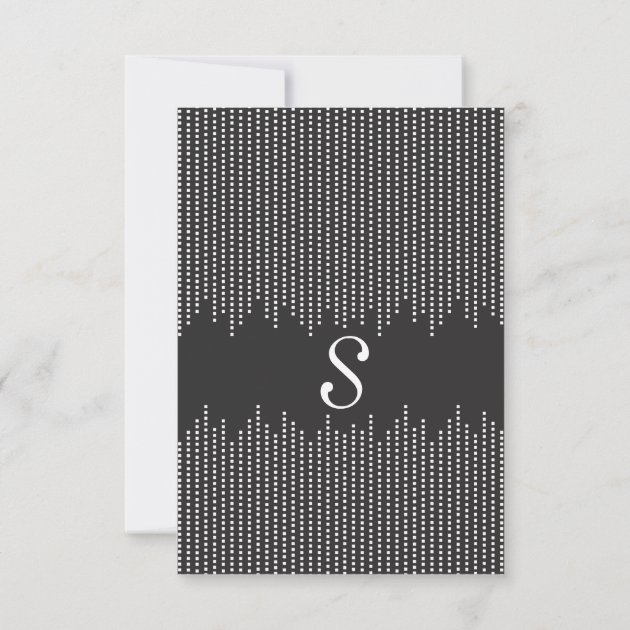 Elegant Simple, Black & White Falling Confetti Thank You Card