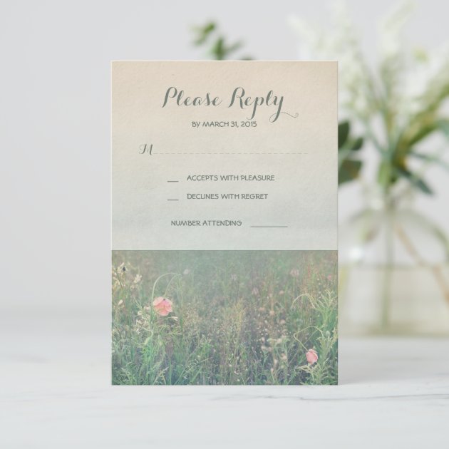 Summer Meadow Wedding RSVP Cards