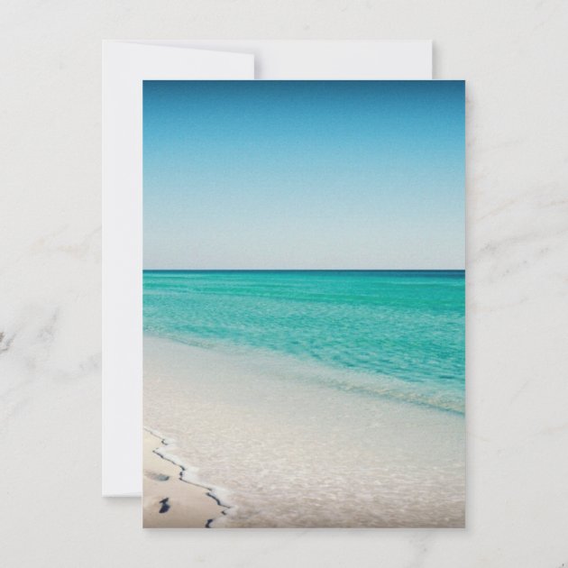 White Sand Beach Save The Date Cards