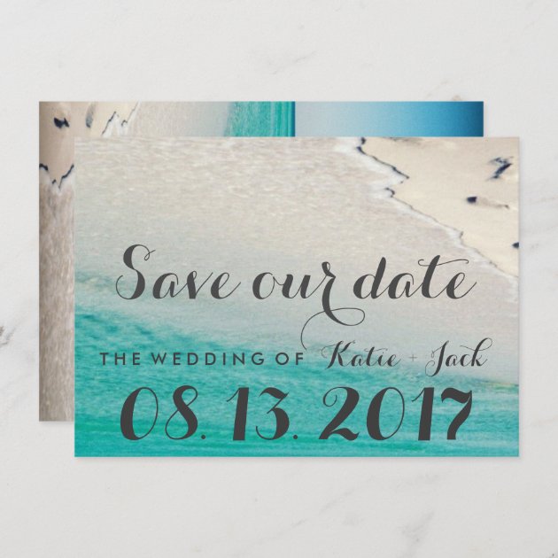 White Sand Beach Save The Date Cards