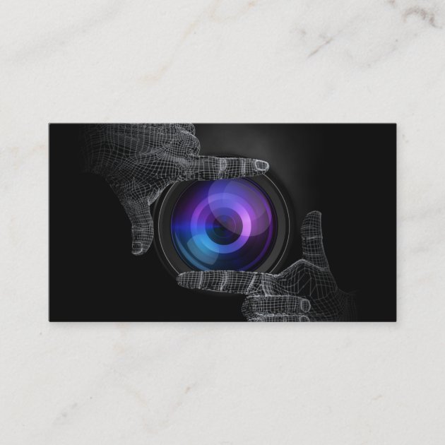 Photographer Professional Hands Frame Photography Business Card