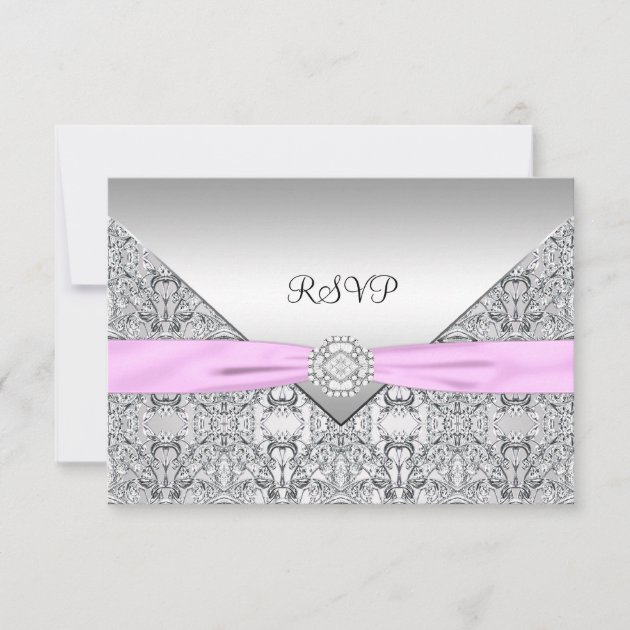Elegant Pink RSVP Card