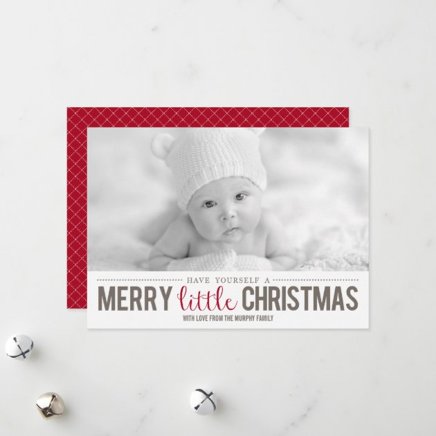 Merry Little Christmas Photo Card