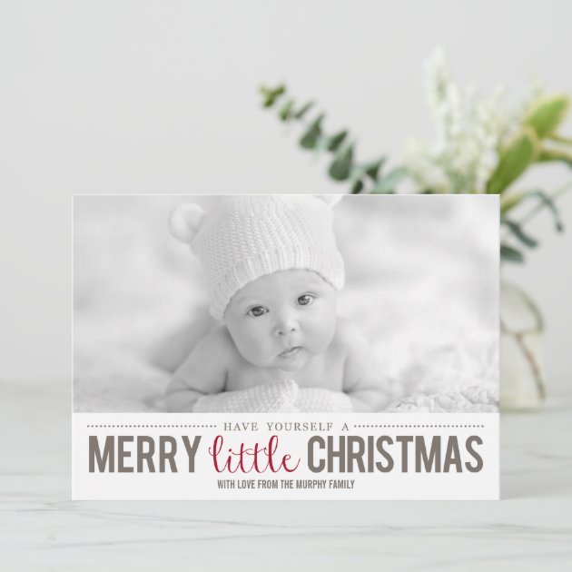 Merry Little Christmas Photo Card