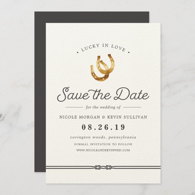 Lucky In Love | Save The Date Card