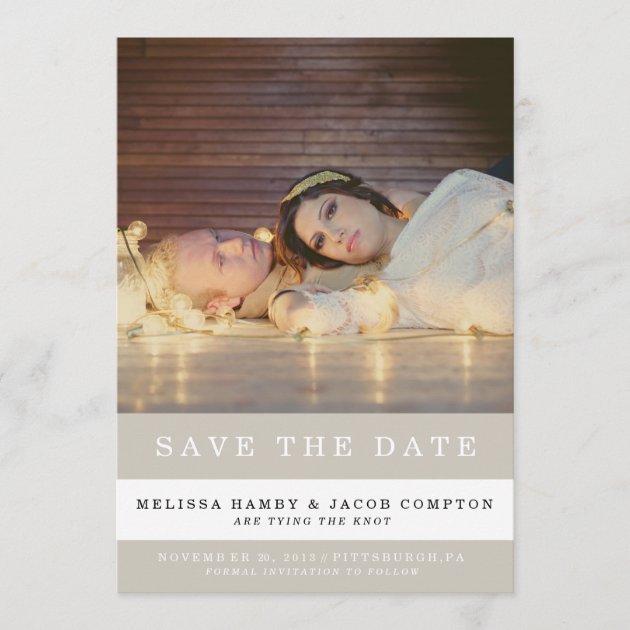 Striped Save the Date Announcement