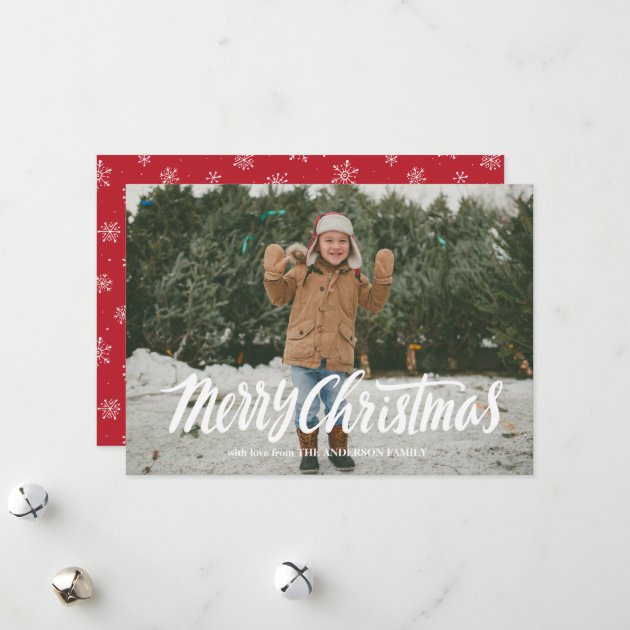 Script Merry Christmas Photo Card