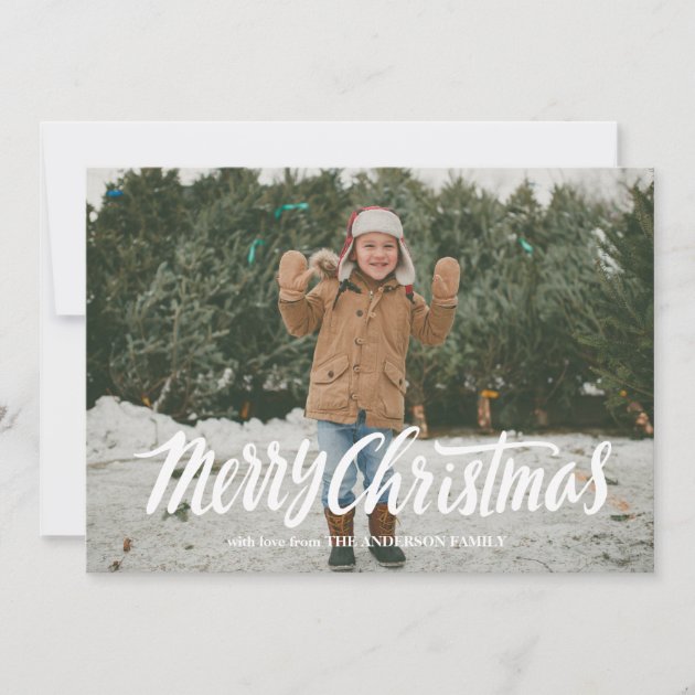 Script Merry Christmas Photo Card