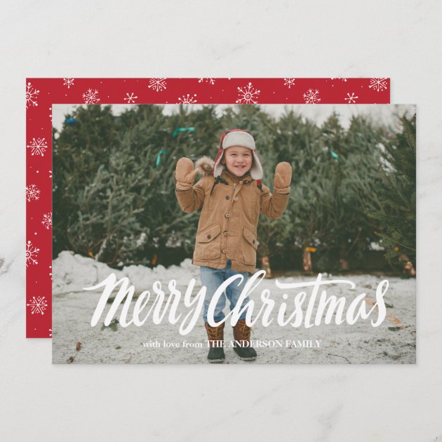 Script Merry Christmas Photo Card