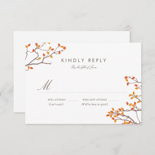 Blissful Branches Wedding RSVP
