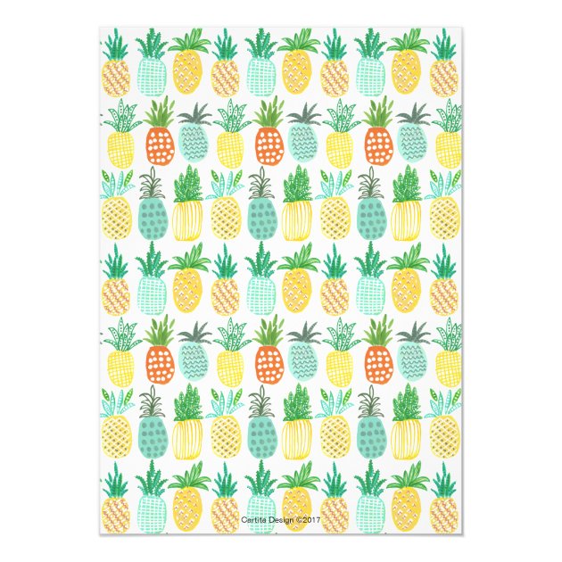 Tropical Birthday | Pineapple Fruit | Invitations