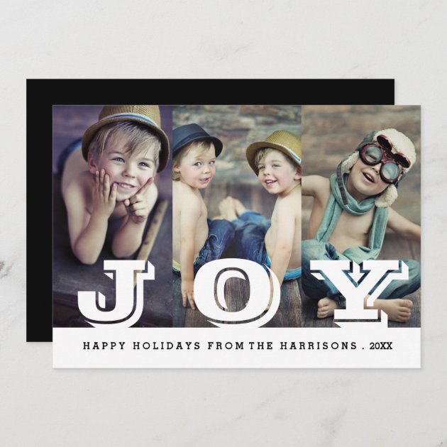 Big Joy Happy Holidays Christmas Photo Card