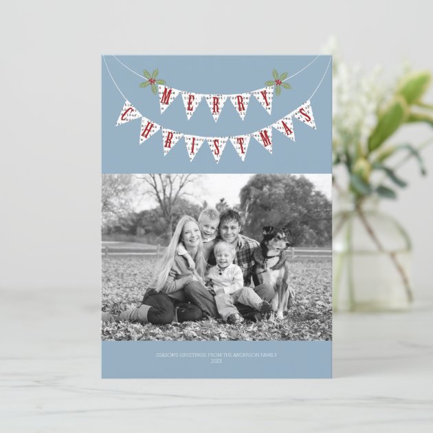 Rustic Banner - Christmas Photo Card