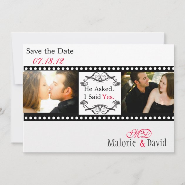 Filmstrip Save the Date Card
