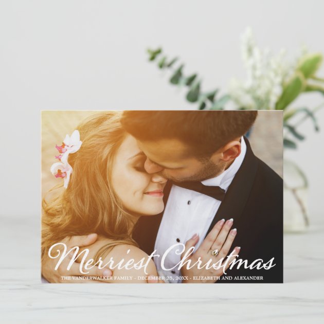Christmas Wedding Photo Script Holidays Card